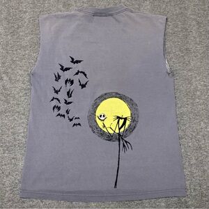 Vintage Nightmare Before Christmas‎ Jack Gray Promo Cutoff Tank Medium Burton